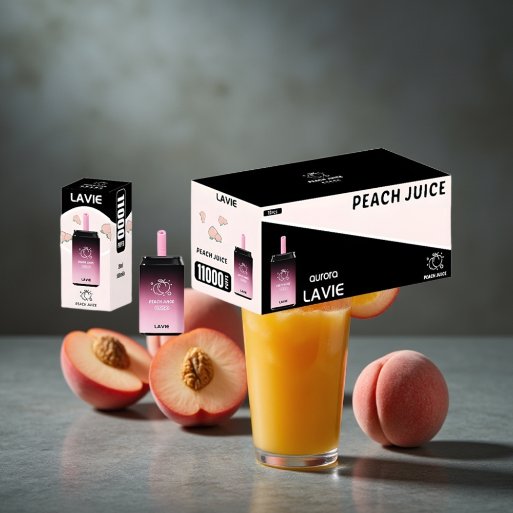 LAVIE Aurora 11000 Puffs Suco de Pêssego 22ML 5% Tipo-C Recarregável