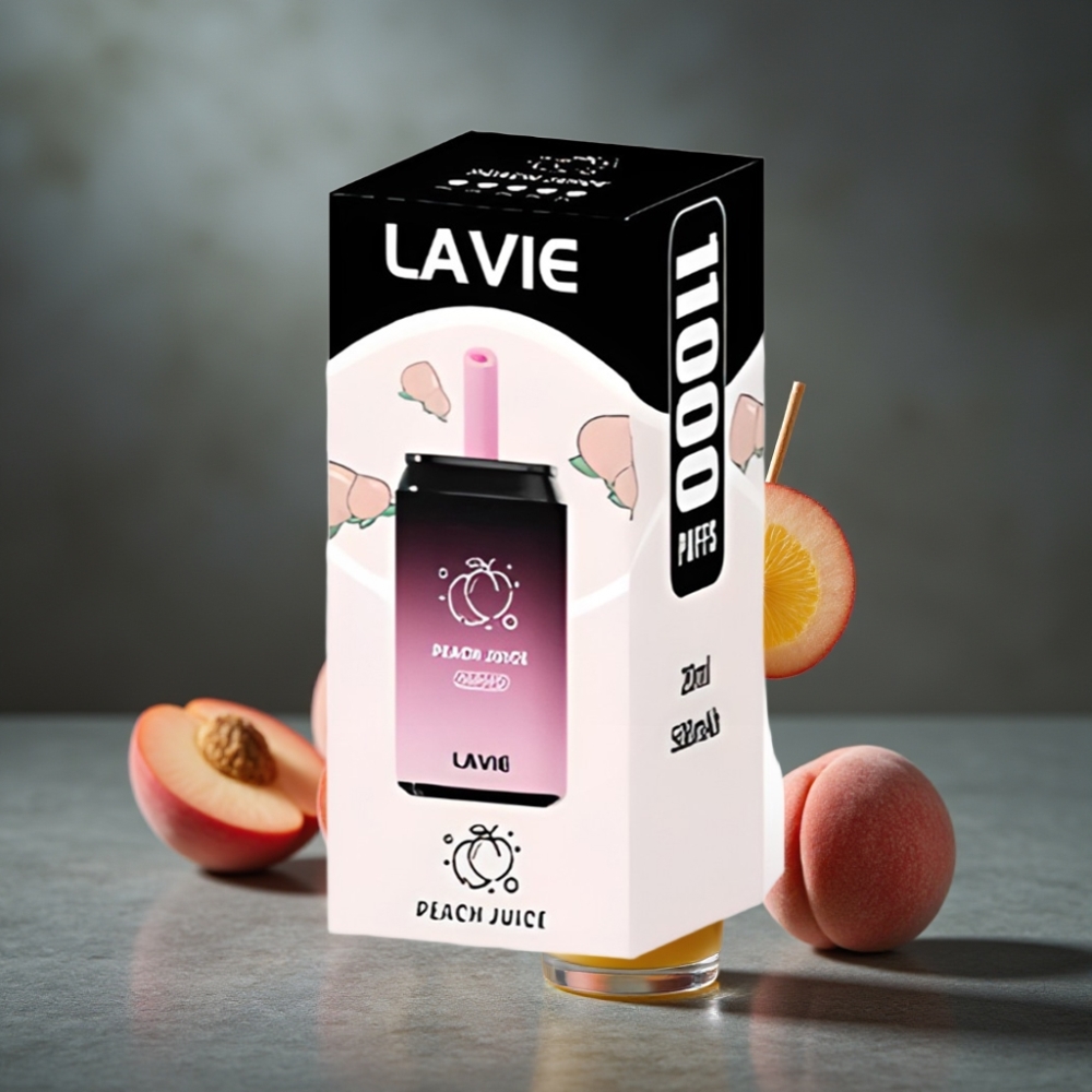 LAVIE Aurora 11000 Puffs Suco de Pêssego 22ML 5% Tipo-C Recarregável