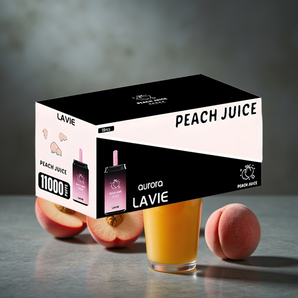 LAVIE Aurora 11000 Puffs Suco de Pêssego 22ML 5% Tipo-C Recarregável