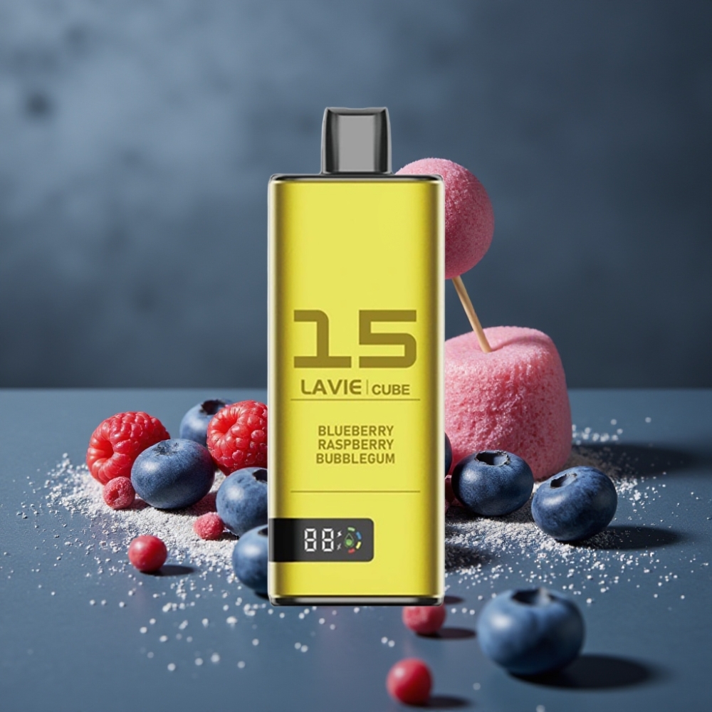 Lavie Cube 20000 Puffs Disposable Vape 28ML 600mAh Type C Mirtilo Framboesa Chiclete