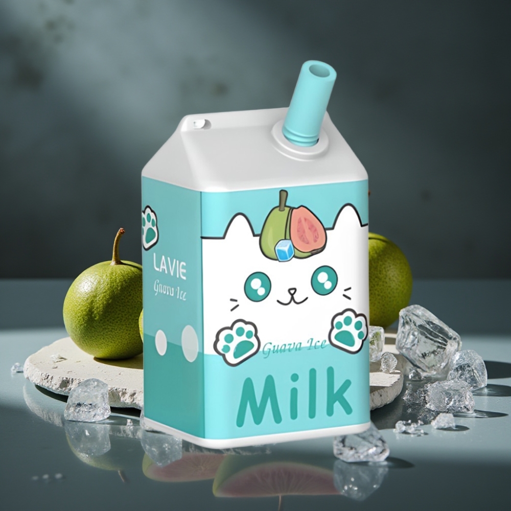 LAVIE Milk 7000 Puffs 16ML Goiaba Gelo Tipo C Recarregável