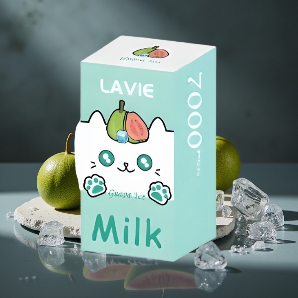 LAVIE Milk 7000 Puffs 16ML Goiaba Gelo Tipo C Recarregável