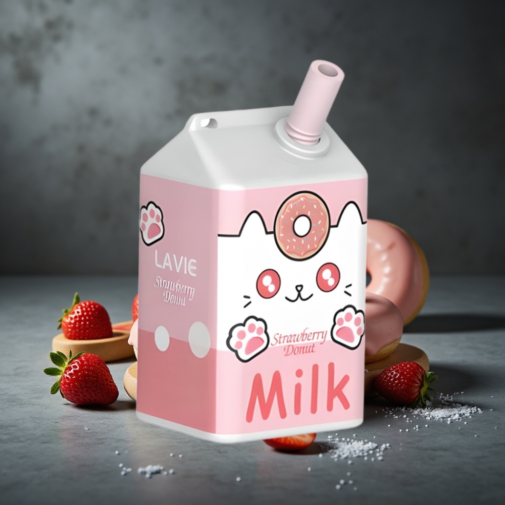 LAVIE Milk 7000 Puffs 16ML Morango Donut Tipo C Recarregável