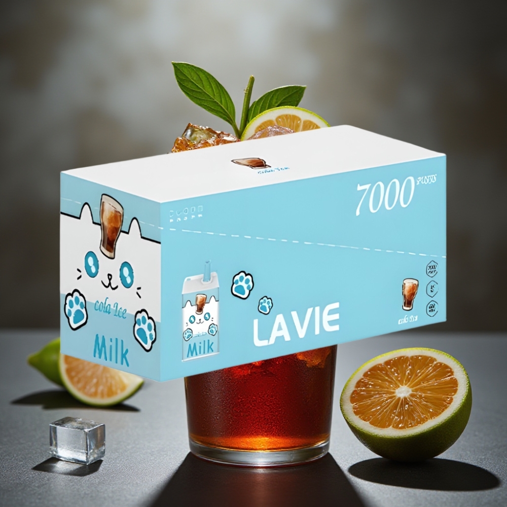 LAVIE Milk 7000 Puffs Recarregável Tipo C 16ML Cola Gelada
