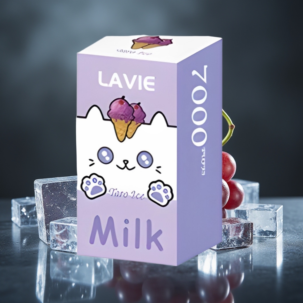 LAVIE Milk 7000 Puffs Rechargeável 16ML Uva Gelo Tipo C 600mAh