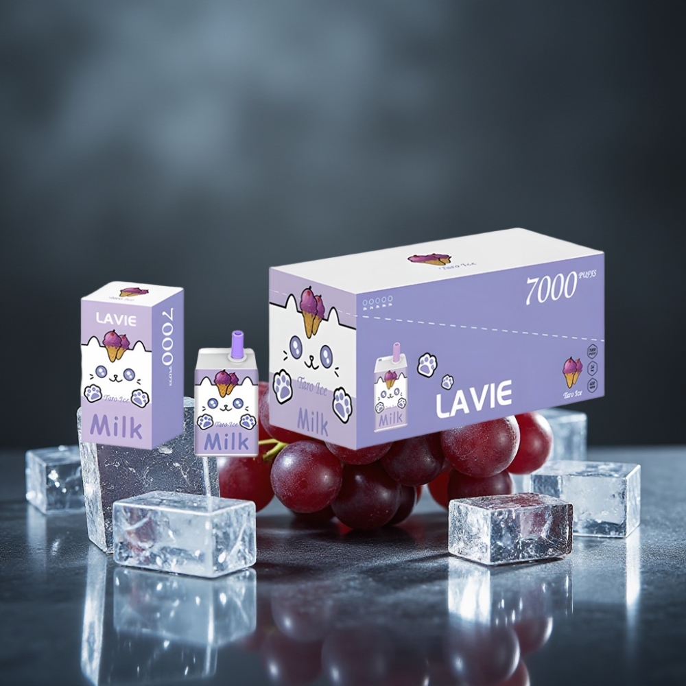 LAVIE Milk 7000 Puffs Rechargeável 16ML Uva Gelo Tipo C 600mAh