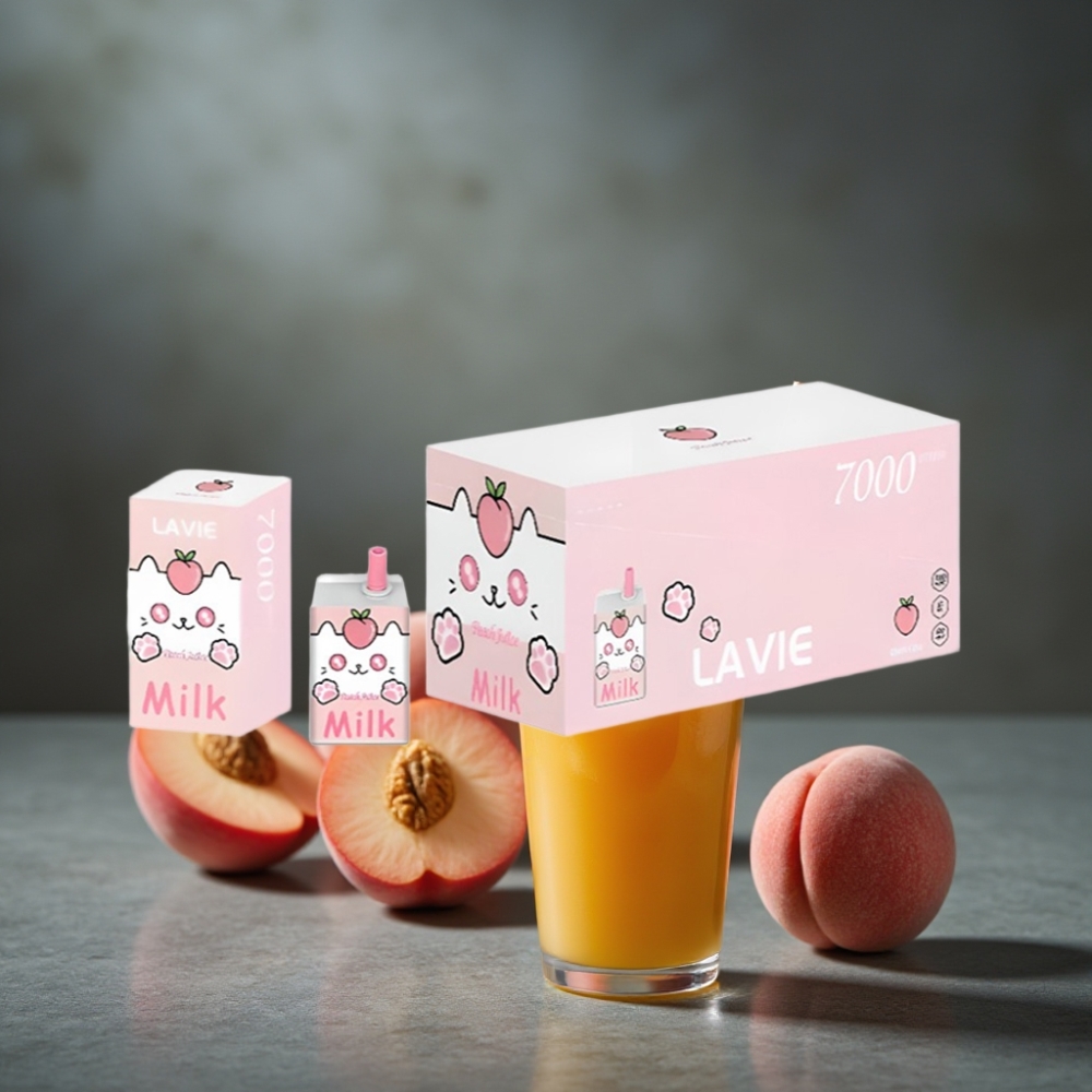 LAVIE Milk 7000 Puffs Suco de Pêssego 16ML 600mAh Type C