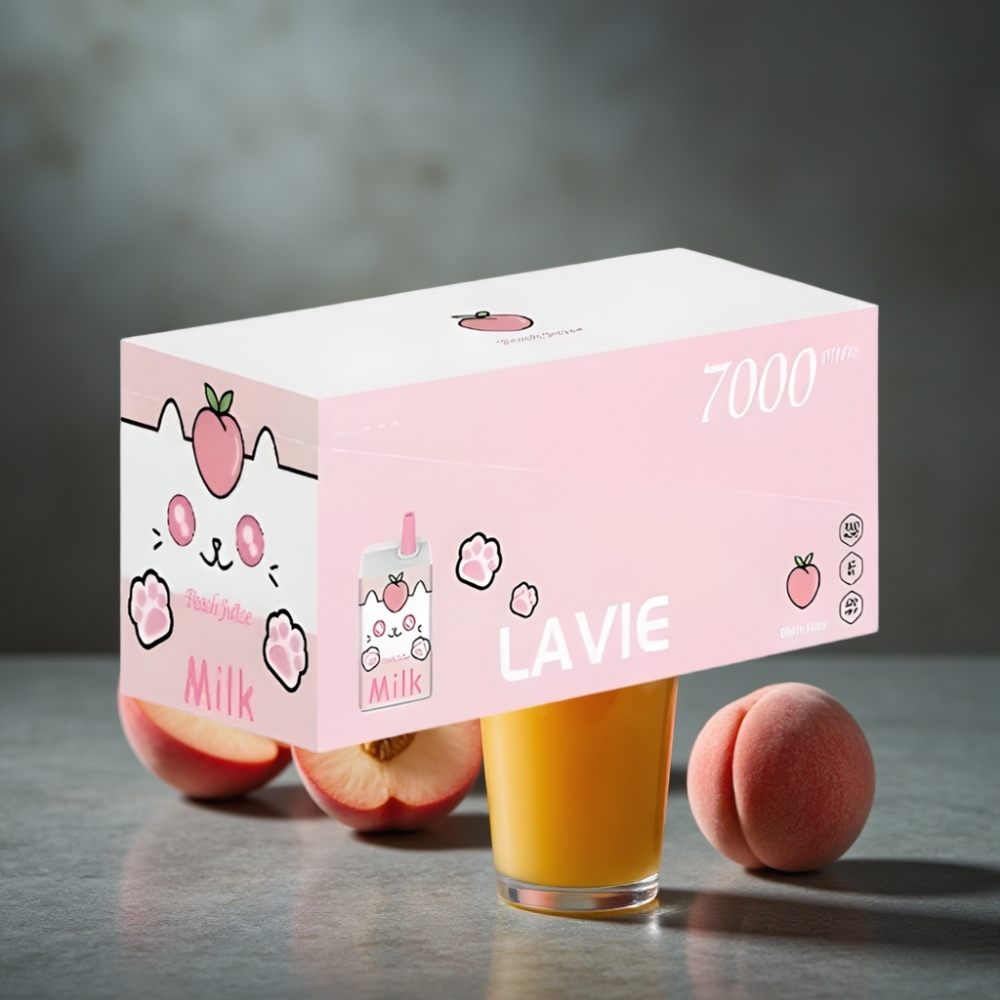 LAVIE Milk 7000 Puffs Suco de Pêssego 16ML 600mAh Type C