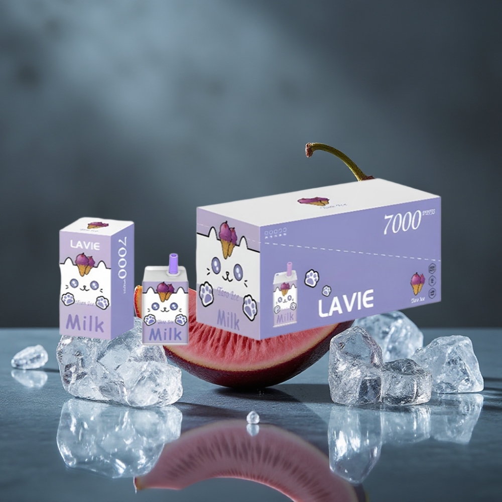 LAVIE Milk 7000 Puffs Taro Gelo 16ML Tipo C Recarregável
