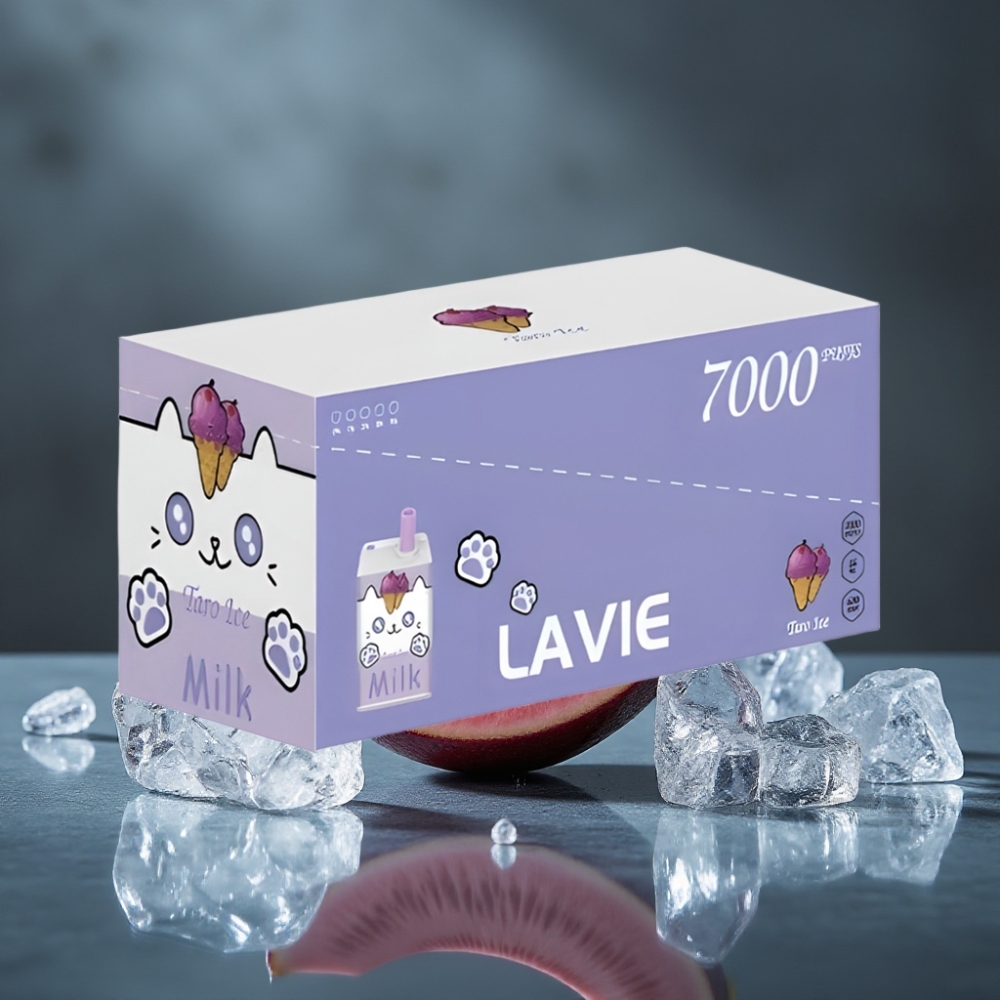 LAVIE Milk 7000 Puffs Taro Gelo 16ML Tipo C Recarregável