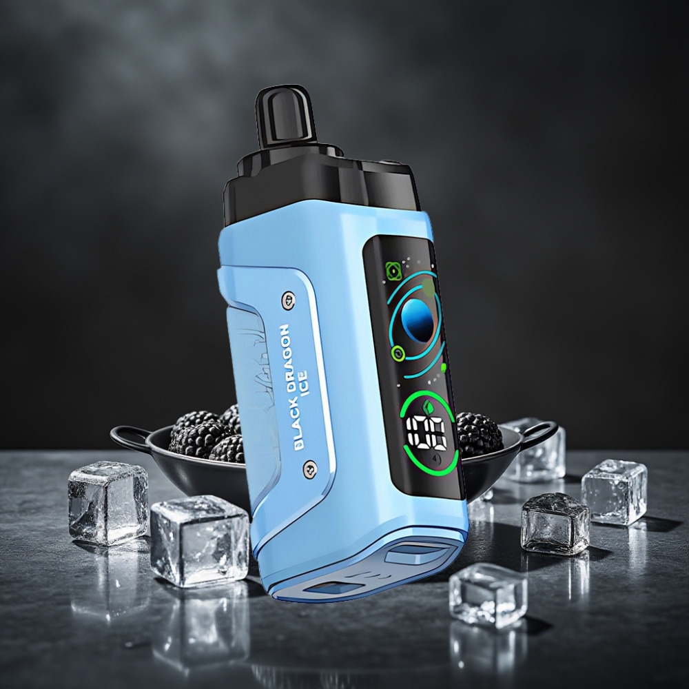 Razz Bar 45000 Puffs Disposable Vape Dragão Negro Gelo com Bobina Mesh 1.0 Ohm e Fluxo de Ar Ajustável Razz Bar 45000 Puffs Disposable Vape Dragão Negro Gelo com Bobina Mesh 1.0 Ohm e Fluxo de Ar Ajustável