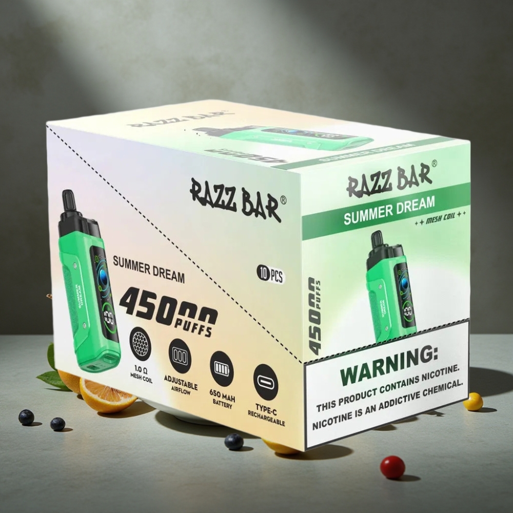 Razz Bar Summer Dream 45000 Puffs Disposable Vape 1.0 Ohm Mesh Coil Type-C Recarregável