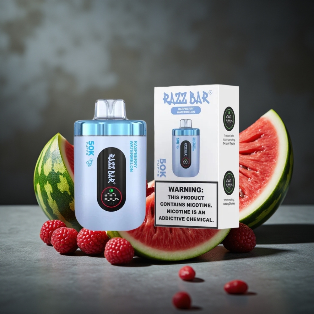 Razz Bar 50K Puffs Disposable Vape 650mAh Tipo-C Framboesa Melancia Razz Bar 50K Puffs Disposable Vape 650mAh Tipo-C Framboesa Melancia