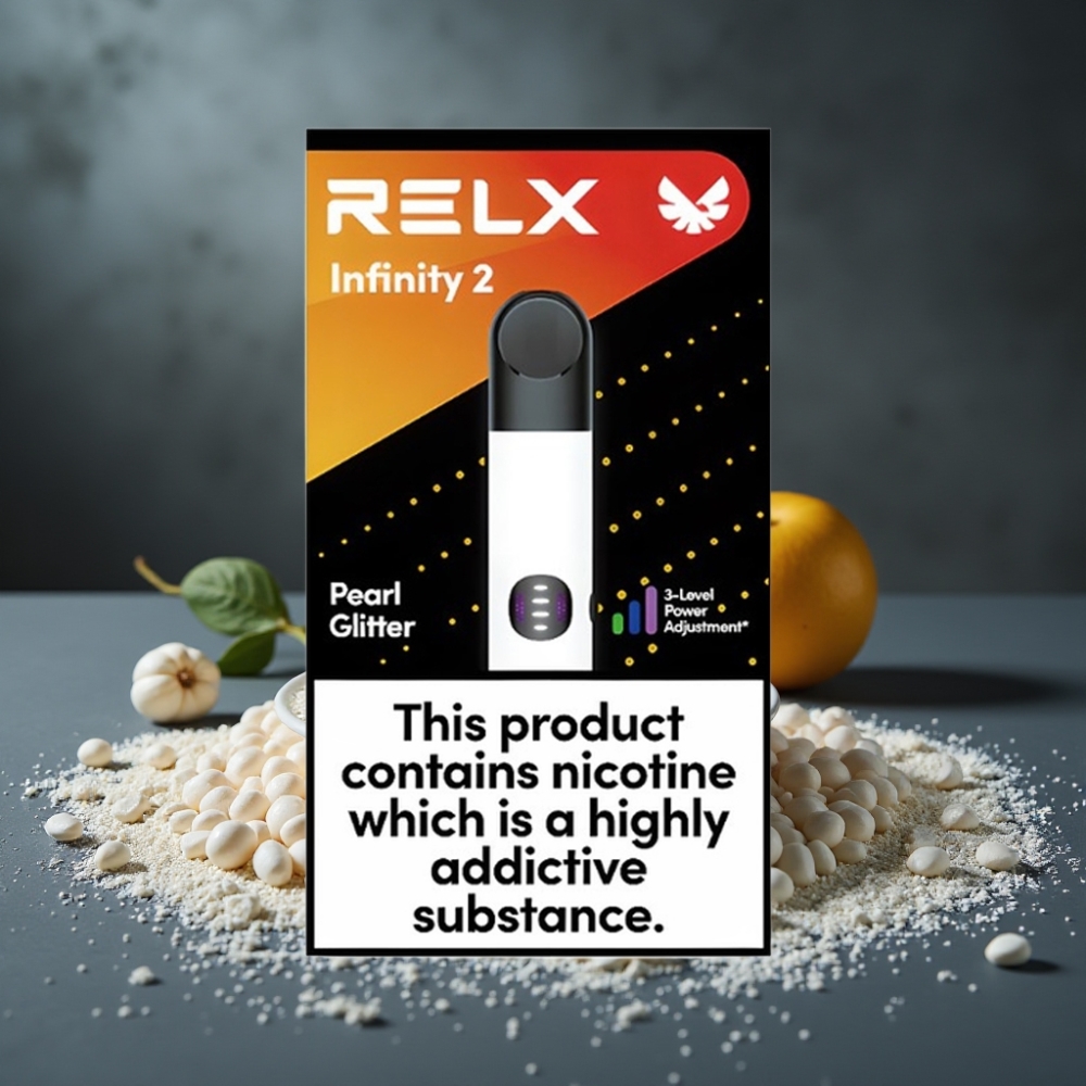 RELX Infinity 2 650 Puffs 1.9ml Pó de Pérola Design Metálico