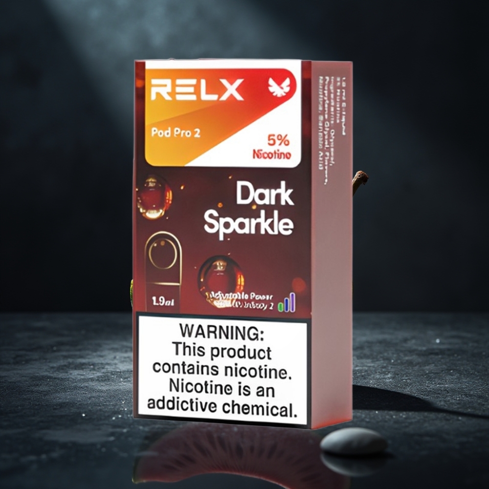 RELX Pod Pro 2 600 Puffs 5% Nicotina 1.9ml Brilho Escuro Modos Eco/Suave/Turbo