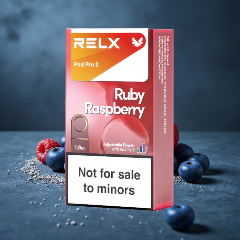 RELX Pod Pro 2 600 puffs 0% nic 1.9ml Framboesa Azul 2/3 pods Eco/Smooth/Boost RELX Pod Pro 2 600 puffs 0% nic 1.9ml Framboesa Azul 2/3 pods Eco/Smooth/Boost