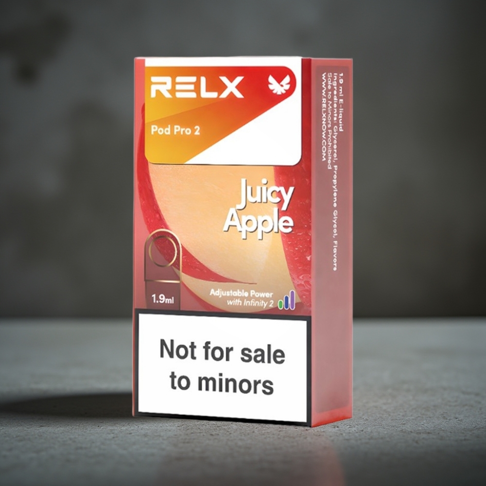RELX Pod Pro 2 600 puffs 1.9ml 0% nic Maçã Suculenta Eco/Smooth/Boost Mode RELX Pod Pro 2 600 puffs 1.9ml 0% nic Maçã Suculenta Eco/Smooth/Boost Mode