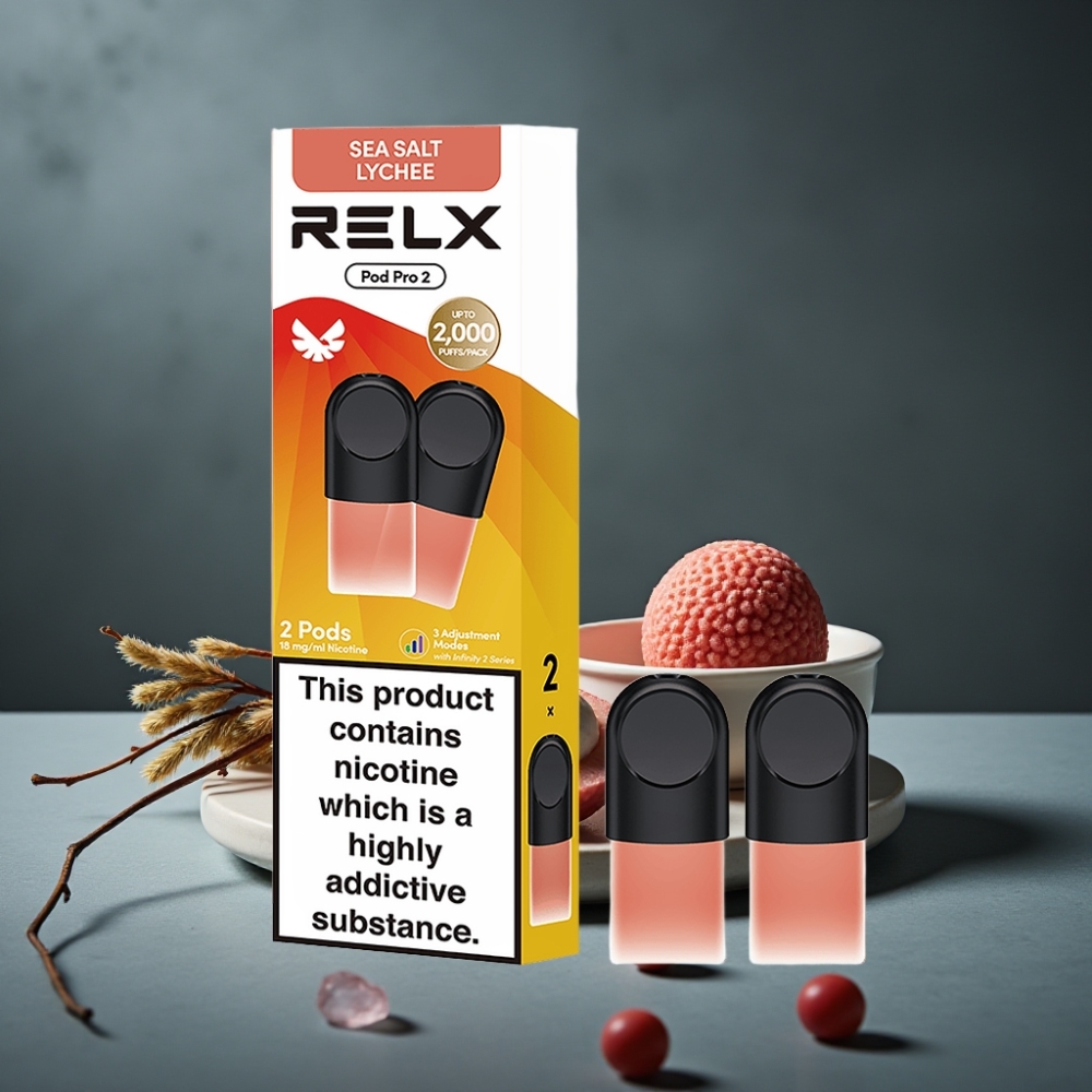 RELX Pod Pro 2 600 puffs 1.9ml 1.8% Nic Sal Lichia do Mar 3 ajustes de voltagem RELX Pod Pro 2 600 puffs 1.9ml 1.8% Nic Sal Lichia do Mar 3 ajustes de voltagem