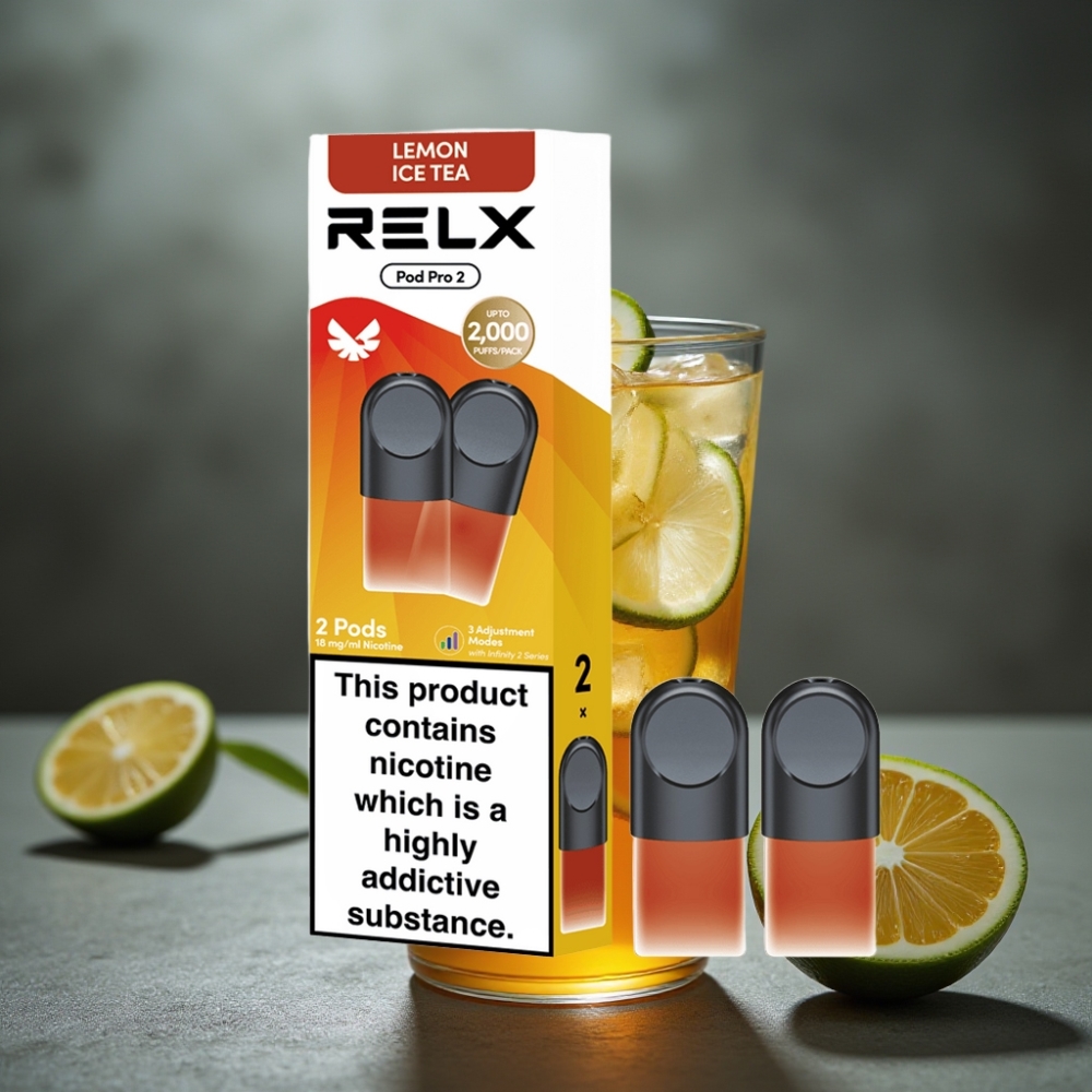 RELX Pod Pro 2 600 puffs 1.9ml 1.8% nic Chá-Limão Gelo RELX Pod Pro 2 600 puffs 1.9ml 1.8% nic Chá-Limão Gelo