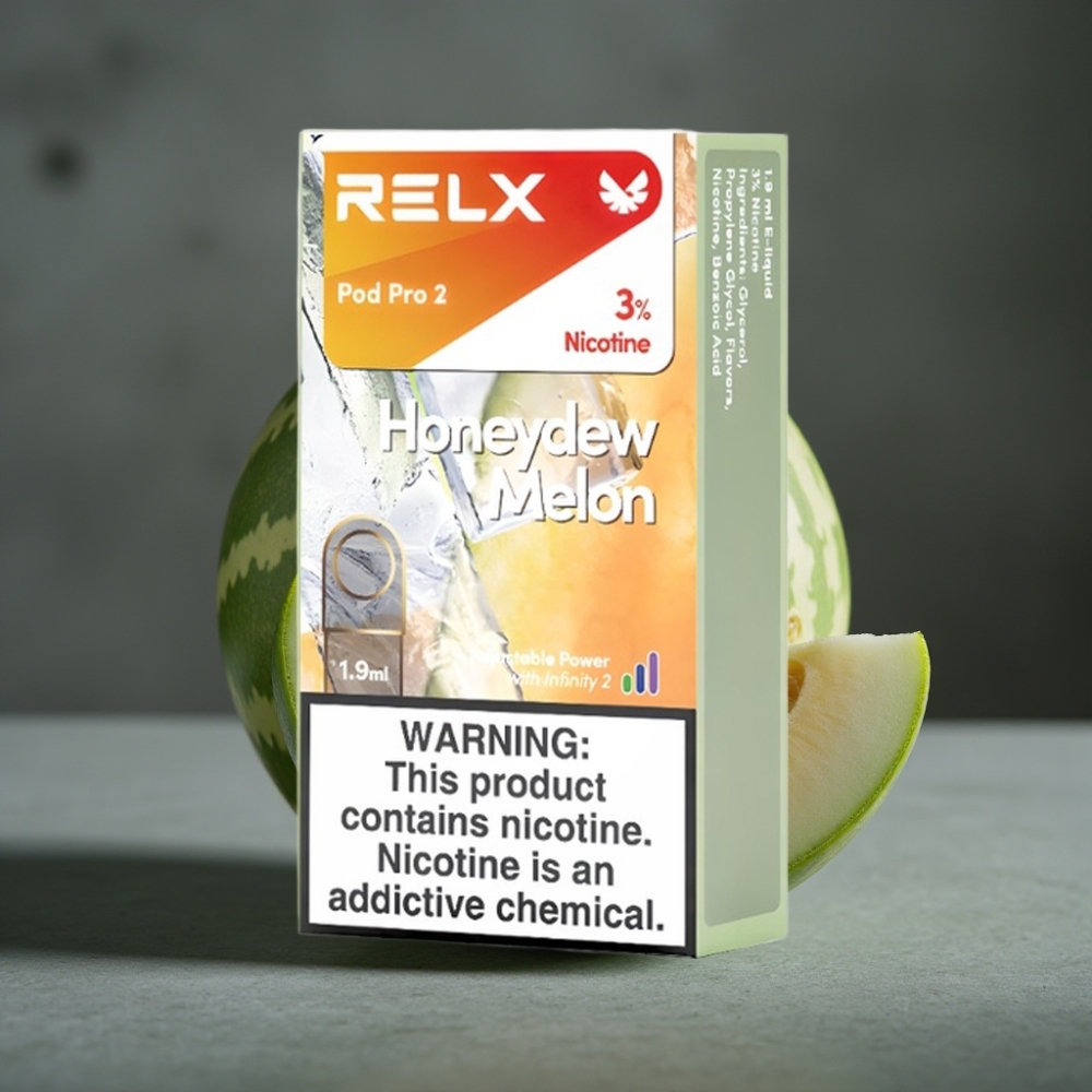 RELX Pod Pro 2 600 puffs Melão Verde Nicotina 3% 1.9ml 3 Modos