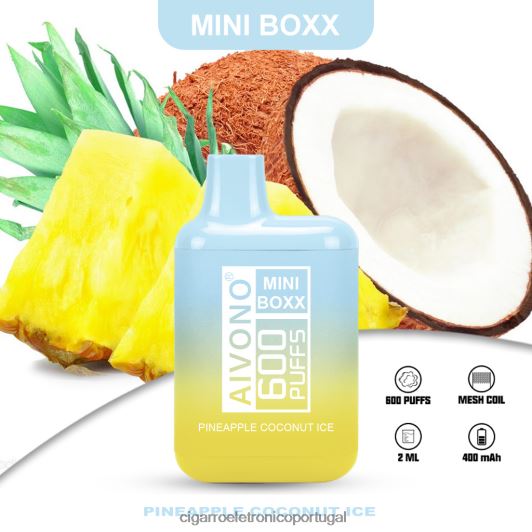 Importação Cigarro Eletrónico Portugal - Aivono AIM MINI BOXX 600 gelo de abacaxi e coco FR2FJJ238