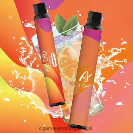 Cigarro Eletrônico Descartável Atacado - Aivono AIM PRO 1500 refrigerante de laranja FR2FJJ165