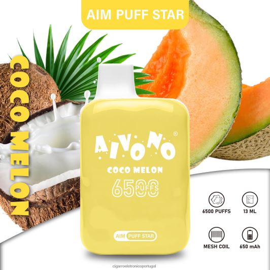 Cigarro Eletrônico Descartável Atacado - Aivono AIM PUFF STAR 6500 cocomelon FR2FJJ297