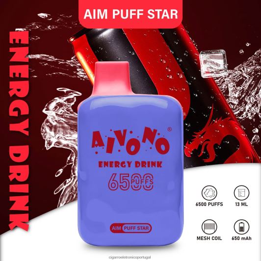 Importação Cigarro Eletrónico Portugal - Aivono AIM PUFF STAR 6500 bebida energética FR2FJJ293