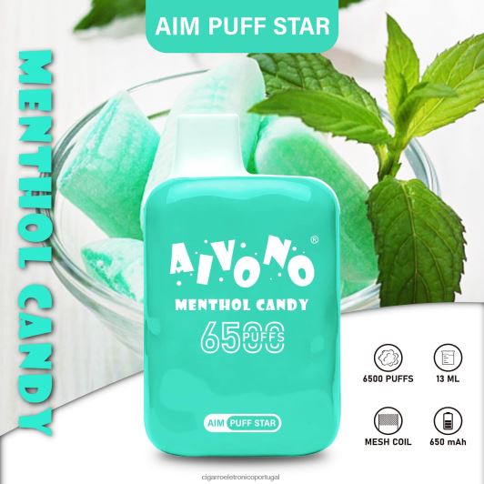 Loja Cigarro Eletronico Portugal - Aivono AIM PUFF STAR 6500 doce de mentol FR2FJJ295