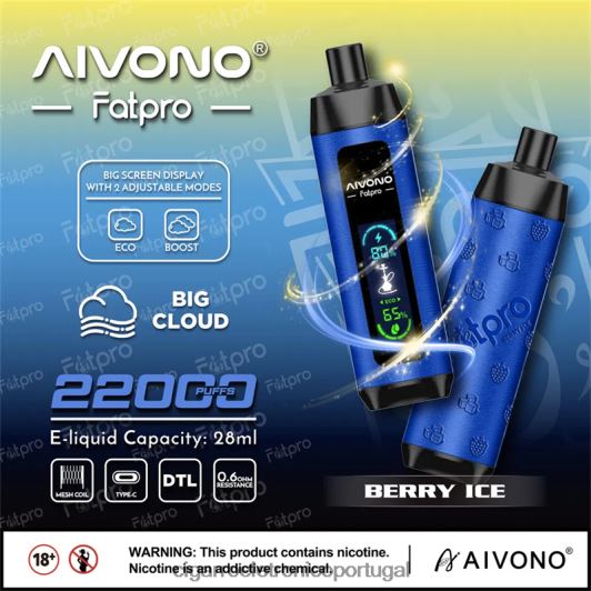 Cigarro Eletronico Atacado - Aivono Fatpro 22.000 gelo de baga FR2FJJ10