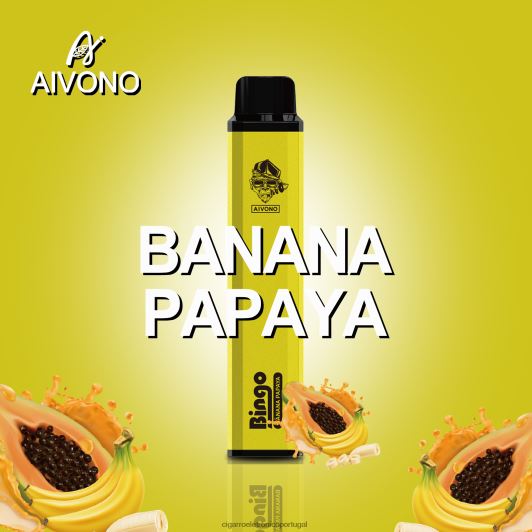 Cigarro Eletrônico - Aivono AIM BINGO 4000 banana mamão FR2FJJ137