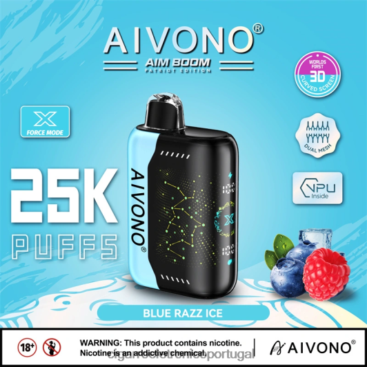 Cigarro Eletrónico Comprar Online - Aivono AIM BOOM 25.000 gelo azul FR2FJJ345
