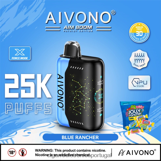 Cigarro Eletrónico Portugal - Aivono AIM BOOM 25.000 fazendeiro azul FR2FJJ344