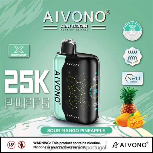 Cigarro Eletronico Atacado - Aivono AIM BOOM 25.000 abacaxi manga azeda FR2FJJ351