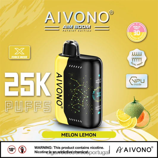 Importação Cigarro Eletrónico Portugal - Aivono AIM BOOM 25.000 melão limão FR2FJJ348