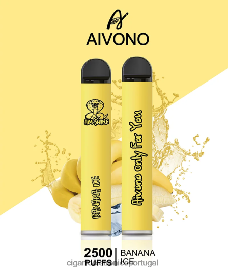 Atacado Vaporizador - Aivono AIM SNAKE 2500 gelo de banana FR2FJJ298
