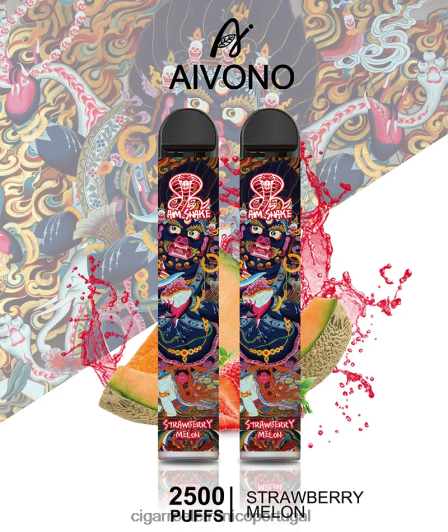 Atacado Vaporizador - Aivono AIM SNAKE 2500 melão morango FR2FJJ320