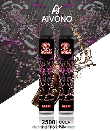 Cigarro Eletrónico Comprar Online - Aivono AIM SNAKE 2500 gelo de cola FR2FJJ301