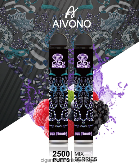 Cigarro Eletrónico Comprar Online - Aivono AIM SNAKE 2500 misture frutas FR2FJJ312