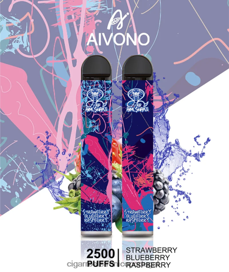 Cigarro Eletronico Atacado - Aivono AIM SNAKE 2500 morango mirtilo framboesa FR2FJJ318