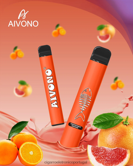 Cigarro Eletrônico - Aivono AIM FISHBONE 600 laranja toranja FR2FJJ280