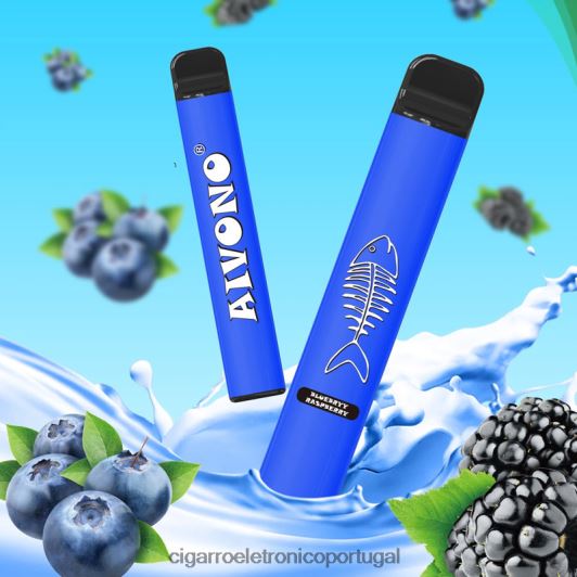 Cigarro Eletrônico Vape - Aivono AIM FISHBONE 600 framboesa mirtilo FR2FJJ281