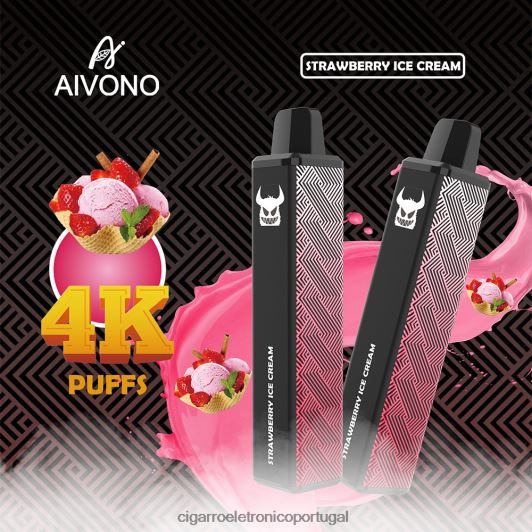 Cigarro Eletronico Atacado - Aivono AIM FREAK 4000 sorvete de morango FR2FJJ263