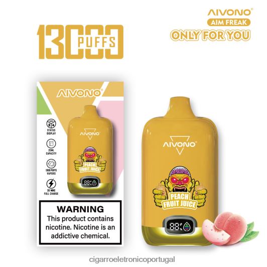 Cigarro Eletrónico Portugal - Aivono AIM FREAK 13.000 suco de pêssego FR2FJJ245