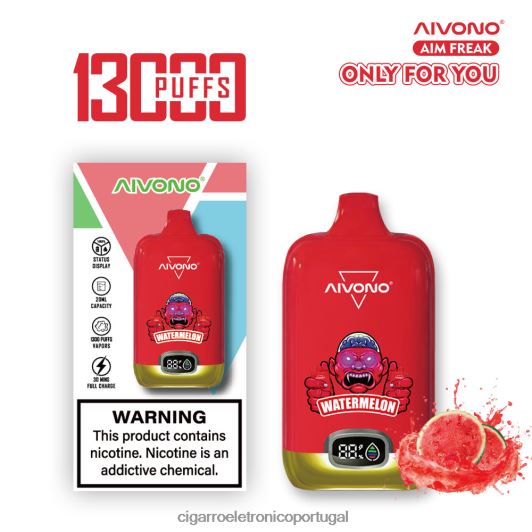 Cigarro Eletrónico Preço Portugal - Aivono AIM FREAK 13.000 melancia FR2FJJ244