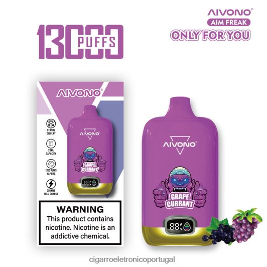 Loja Cigarro Eletronico Portugal - Aivono AIM FREAK 13.000 groselha FR2FJJ251