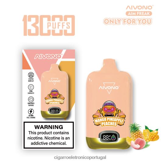 Loja De Cigarro Eletronico Portugal - Aivono AIM FREAK 13.000 manga abacaxi pêssegos FR2FJJ250