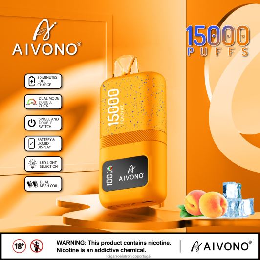 Cigarro Eletrónico Comprar Online - Aivono AIM magic 15.000 gelo de pêssego FR2FJJ59