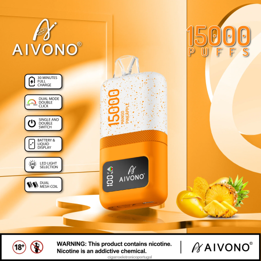 Cigarro Eletrónico Portugal - Aivono AIM magic 15.000 abacaxi manga FR2FJJ69