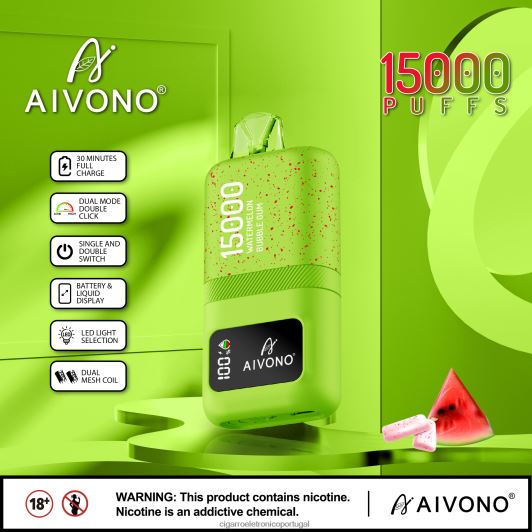 Cigarro Eletronico Atacado - Aivono AIM magic 15.000 chiclete de melancia FR2FJJ65